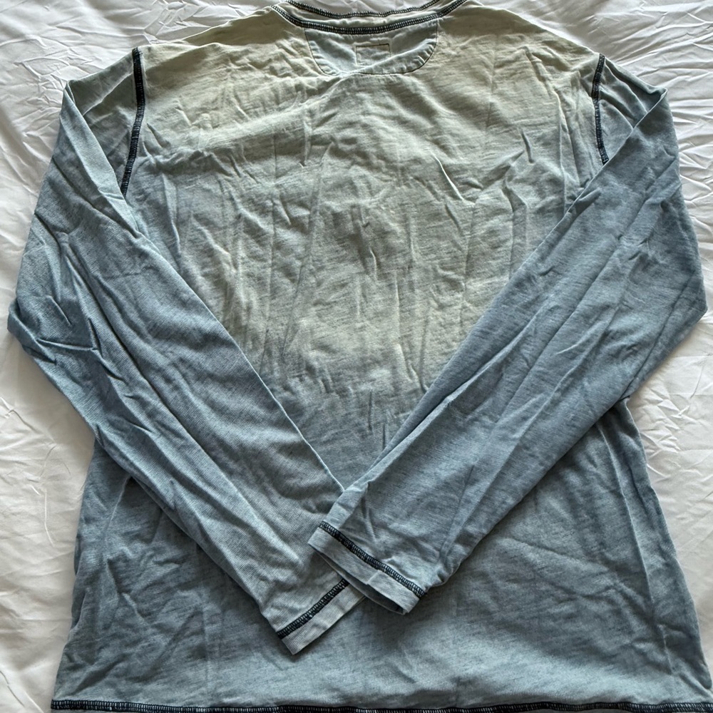 Faherty Faded Blue Long Sleeve Tee